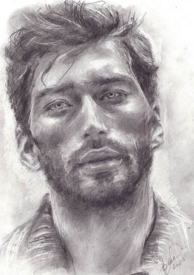 Портрет АндреаКарандаш/уголь. 2025